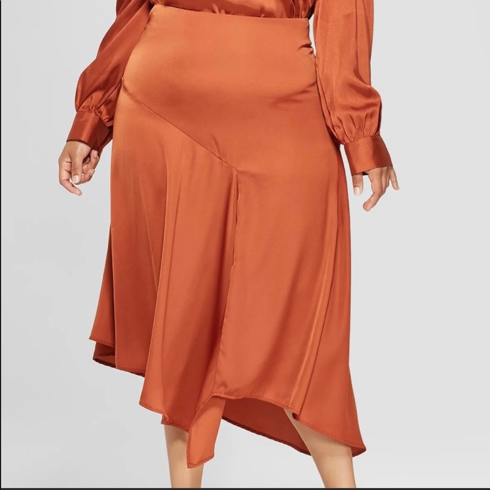 Target Who What Wear Orange Slip Skirt, Size 14